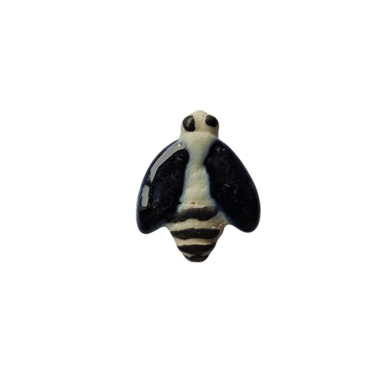 Miniature en céramique – Abeilles aux ailes marines