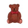 Bouton JHB - Ours avec un nœud rouge