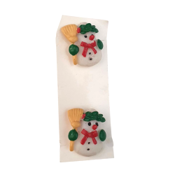 2 Boutons Bonhomme de neige...