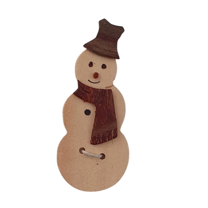 Bouton en bois Bonhomme de neige - DMC