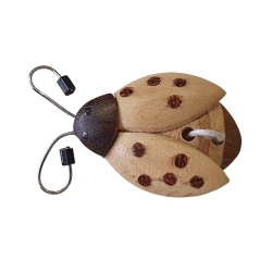 Bouton en bois Coccinelle -...