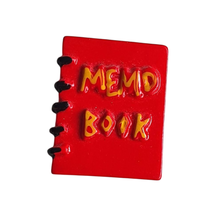 Bouton JHB - "Livre Mémo Book rouge"