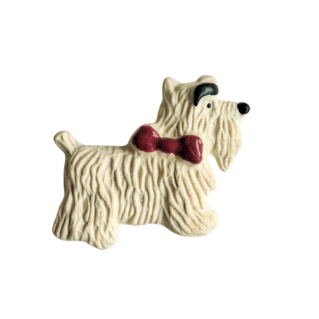 Miniature en céramique – Chien Scottish blanc