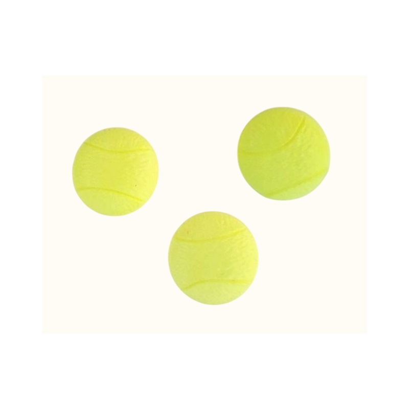 Bouton JHB "Balle de tennis" x 3
