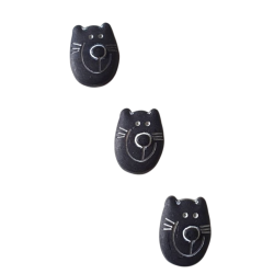 Bouton Tête de chat noir