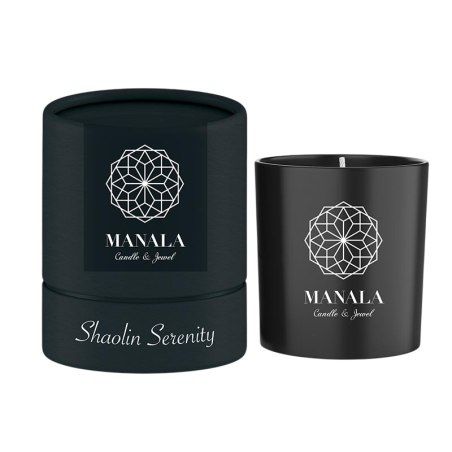 Bougie Manala parfumée avec Bijou - Noir Maori Power