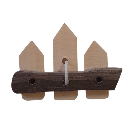 Bouton en bois JHB - Cloture de jardin