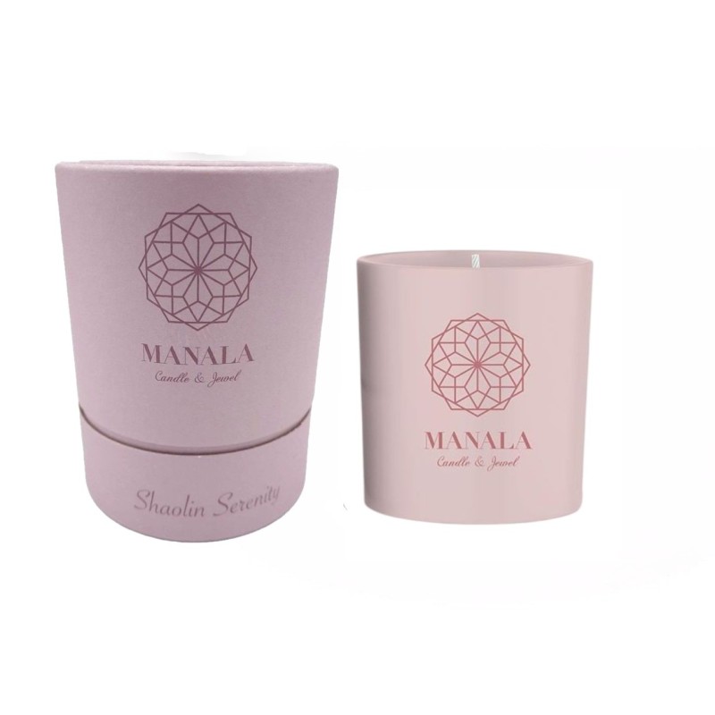 Bougie Manala parfumée avec Bijou - Rose Shaolin Sérinity