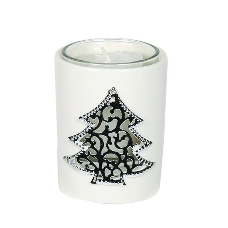 Photophore avec Sapin de Noël en métal - Goose Creek