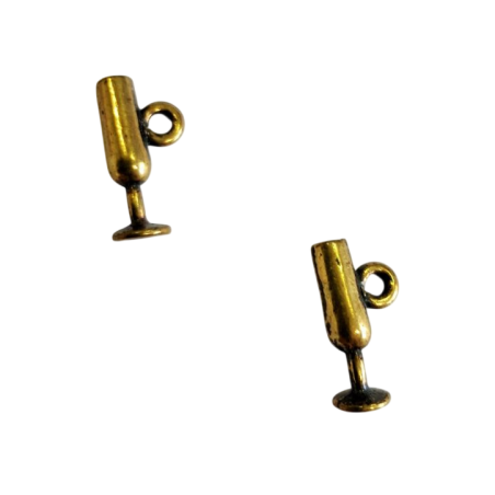 2 Boutons JHB - "Verres à champagne"
