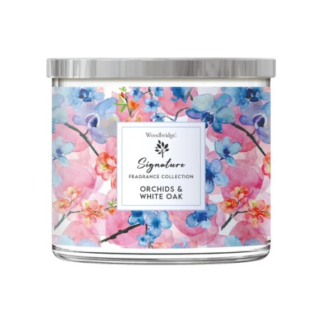 Bougie 3 mèches Orchids & White Oak - Woodbridge