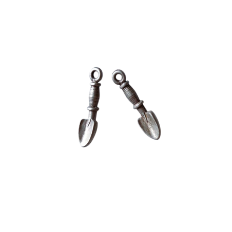 2 Boutons en métal JHB - "Pelles"