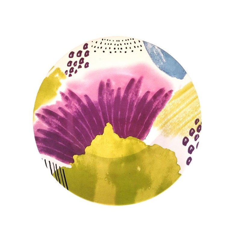 Assiette Splash green Support bougie - Village Candles