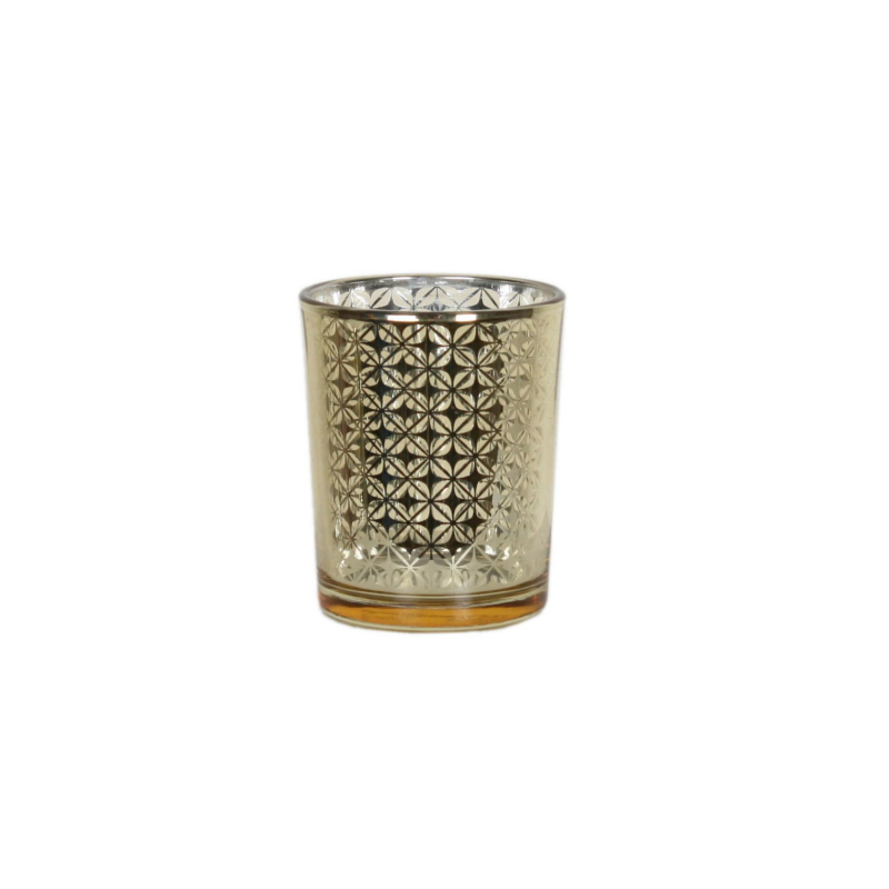 Photophore votive Check Gold - Village Candle