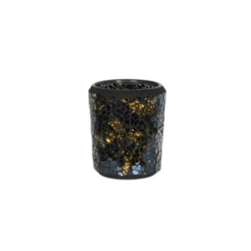 Photophore Mosaïque Noir et Or - Village Candle