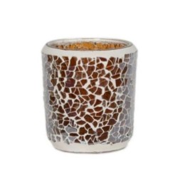 Photophore Mosaïque ambre -...