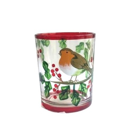 Photophore de Noël Rouge Gorge - Village Candle