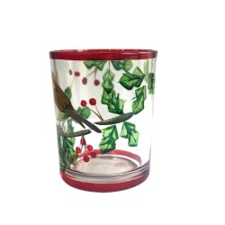 Photophore de Noël Rouge Gorge - Village Candle