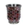 Photophore évasé Mosaïque rouge et or  - Village Candle