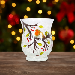 Photophore de Noel évasé Robin - Village Candle