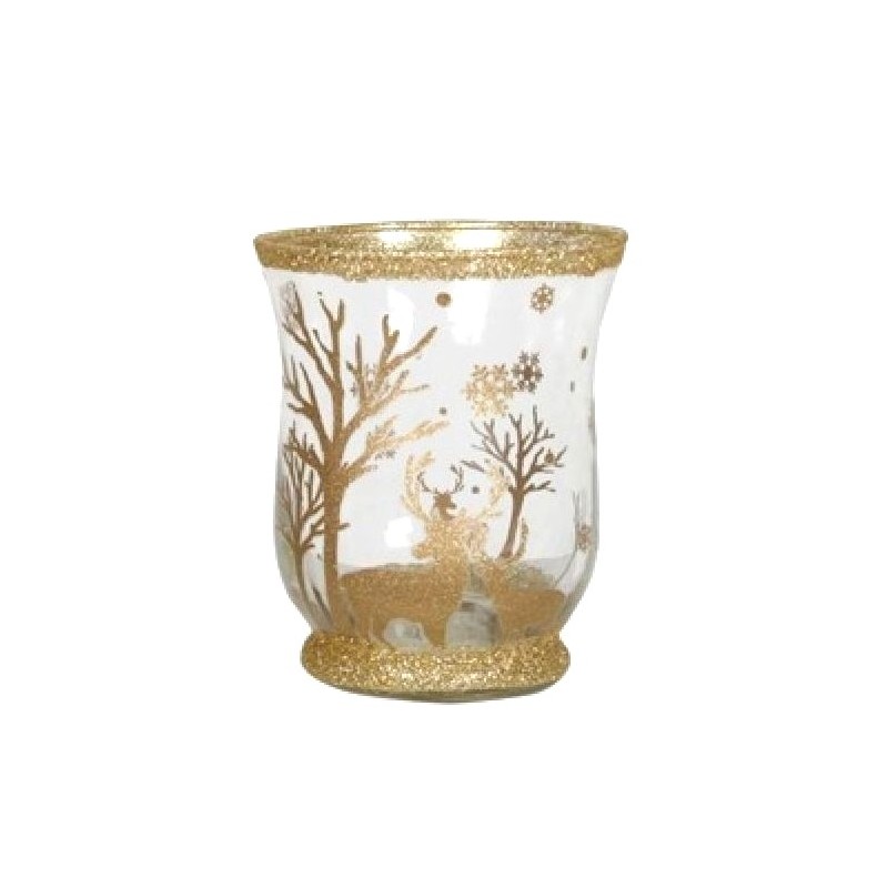 Photophore évasé Rennes dorés - Village Candle