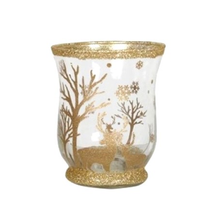 Photophore évasé Rennes dorés - Village Candle