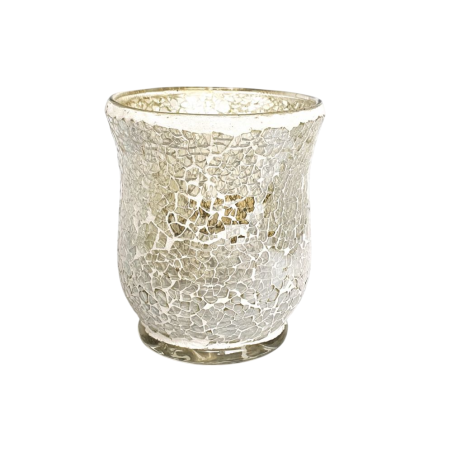 Photophore évasé effet craquelé - Village Candle