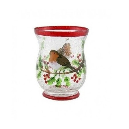 Photophore évasé en verre craquelé Robin - Village Candle