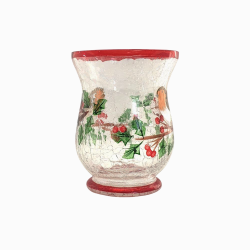 Photophore évasé en verre craquelé Robin - Village Candle