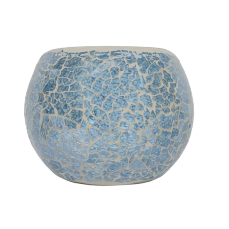 Photophore Globe Mosaïque Bleue – Village Candle