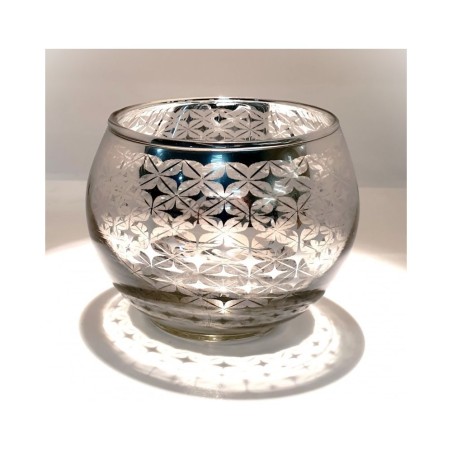 Photophore Globe Argent Check – Village Candle