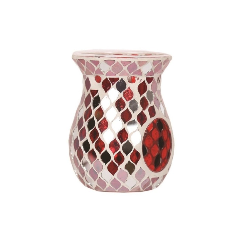 Brûle Parfum en verre pétales rouge et miroir - Village Candle