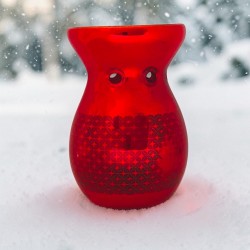 Brûle Parfum en verre Red Check - Village Candle