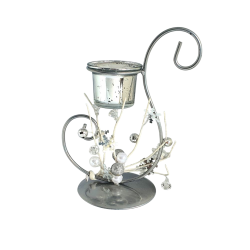 Photophore argenté - Tea light - Village Candle