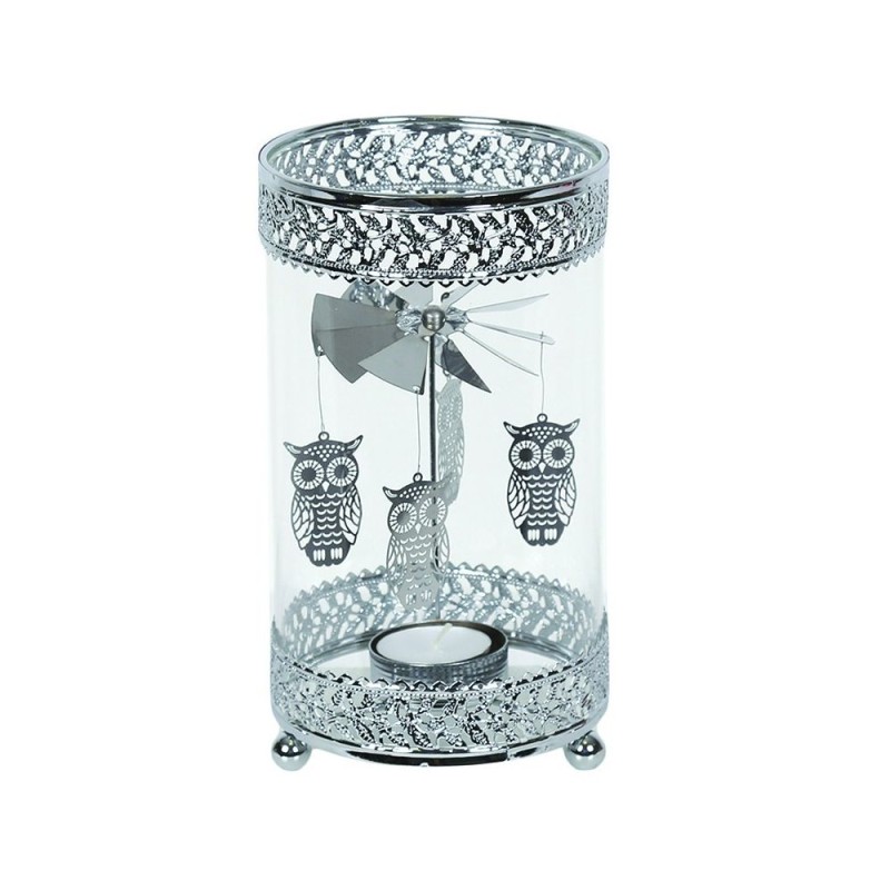 Carrousel Chouettes Argent - Village Candle