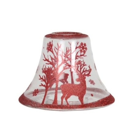 Abat-jour en verre Rennes de  Noël - Village candle