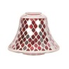 Abat-jour pour bougie Mosaïque rouge et miroir - Village Candle