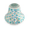 Abat-jour pour bougie Mosaïque bleue, or et miroir - Village Candle