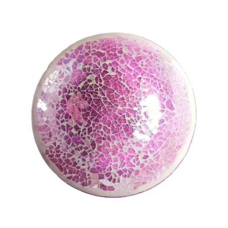 Soucoupe Support bougie Mosaïque ice Pink - Village Candle