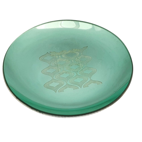 Assiette Support bougie turquoise miroir  - Village Candle