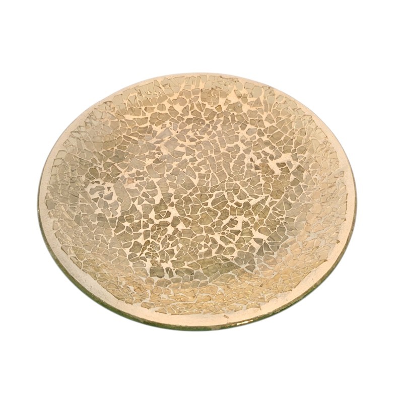 Soucoupe Support bougie Mosaïque Gold Lustre - Village Candle