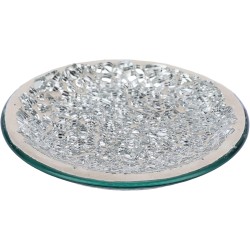 Assiette Support bougie Mosaïque Lustre transparente - Village Candle