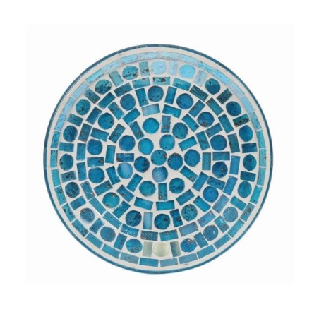 Assiette Support bougie Mosaïque Blue Cross - Village Candle