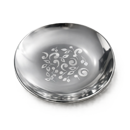 Assiette Support bougie Argent avec motifs transparents - Village Candle