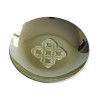 Assiette Support bougie Dorée avec motifs transparents - Village Candle