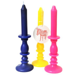 Bougie chandelier Bleue – Donkey