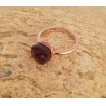 Bague en argent 925 avec pierre couleur améthyste -