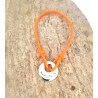 Bracelet cordon élastique avec médaille gravée "Amour"