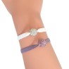 Bracelet élastique avec perle sertie de strass