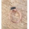 Bague en argent 925 avec pierre couleur noire -